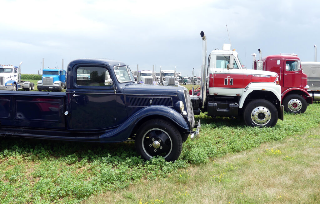 Commercial Chaos for a Cure brought a large number of semi tractors to Railroad Days.