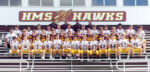 HMS FOOTBALL: from left, front row, Ben Waddell, James Gellerman, JR Araiza, Jack Mastbergen, Jayden Leth, Slayton McCarter, William Barbiere, Aidan Espeland, Isaac Schierholz, David McIlroy, Ethan Wiersma, Ethan Huberg, Evan Eilers; second row, Bryce Ortega, Travis Kamradt, Trenton Vollink, Ethan Diehm, Kooper Ebel, Landon Elwood, Ryan Borden, Ethan Baker, Lance Berends, Elijah Groeneweg, Keevyn Jacobsma, Tyson Tessum, Alex Billings, manager; third row, Dominic Tripp, Ronnie Ramirez, Damion Hansen, Blake Meendering, Bradley Van Beek, Adam Schierholz, Jonah Moore, Austin Smith, Owen Tifft, Ricky Smith, Peyton Morton, Nathan Stofferan; back row, coaches Mark Petersen, Jay Eilers, Korey Ebel, Kyle Vogt. Not pictured: Spencer McCarter, Jackson Van Beek.